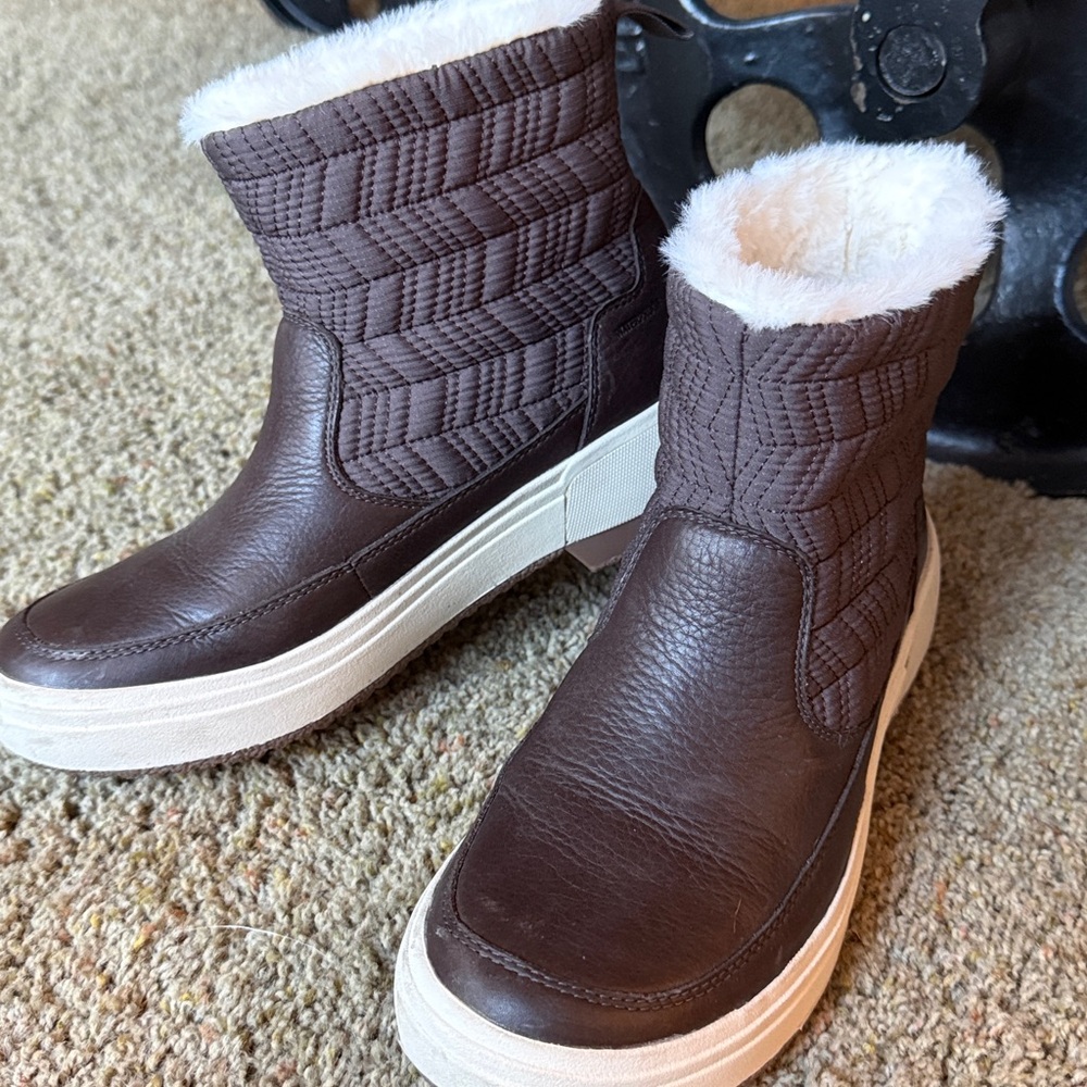 Merrell Haven Bluff Polar Boots Women's Size 7/EU 38.5 Waterproof Brown 100 Gram